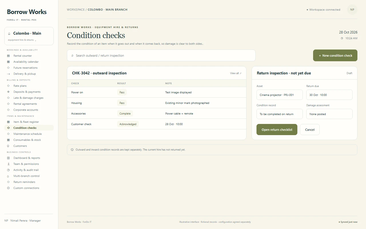 Condition checks - Light mode — Condition checks in light mode