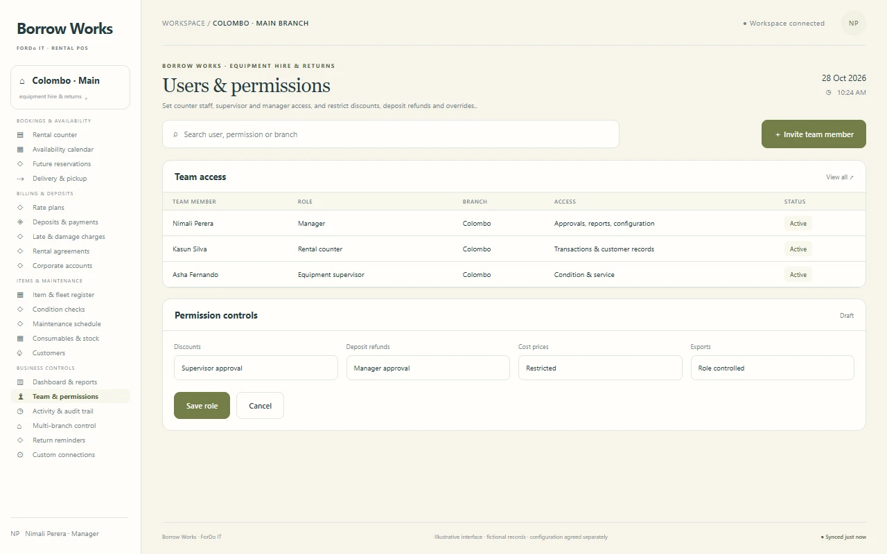 Users & permissions - Light mode — Users & permissions in light mode